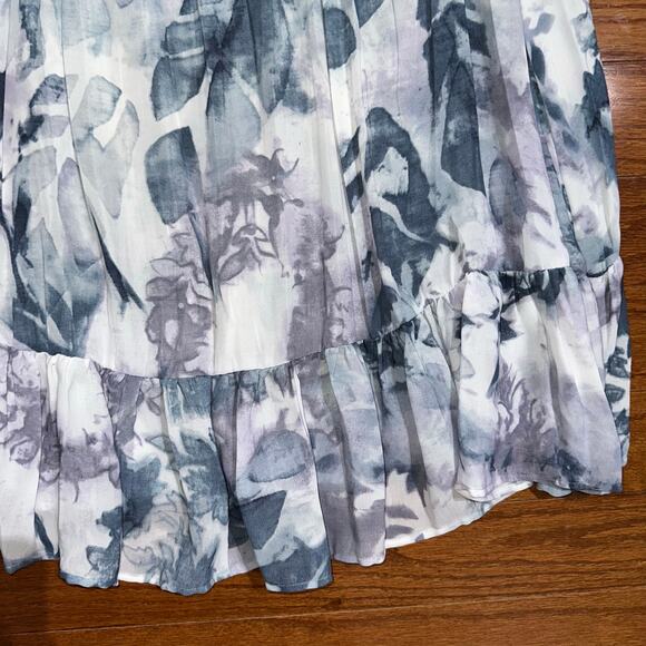 Stile Benetton Watercolor Floral Relaxed Ruffle Mini Dress Size XS - Picture 8 of 11